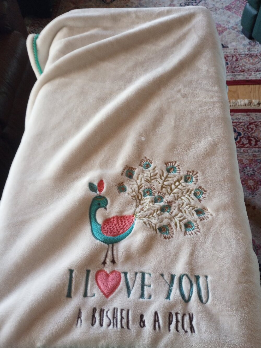 NWOT Soft & Warm Levtex Crib Blankets. Beautiful coral & aqua colors